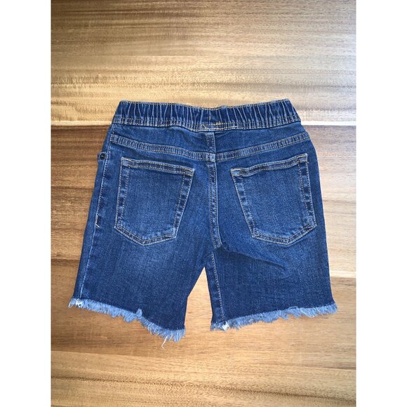Cat & Jack Boys Blue Denim Distressed Flexible Drawstring Bermuda Shorts Size XS - Picture 4 of 10